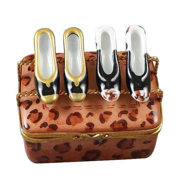 Limoges Shoe Box with Two Pairs of Shoes