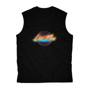 Live More 80's Retro Sleeveless Performance Tee