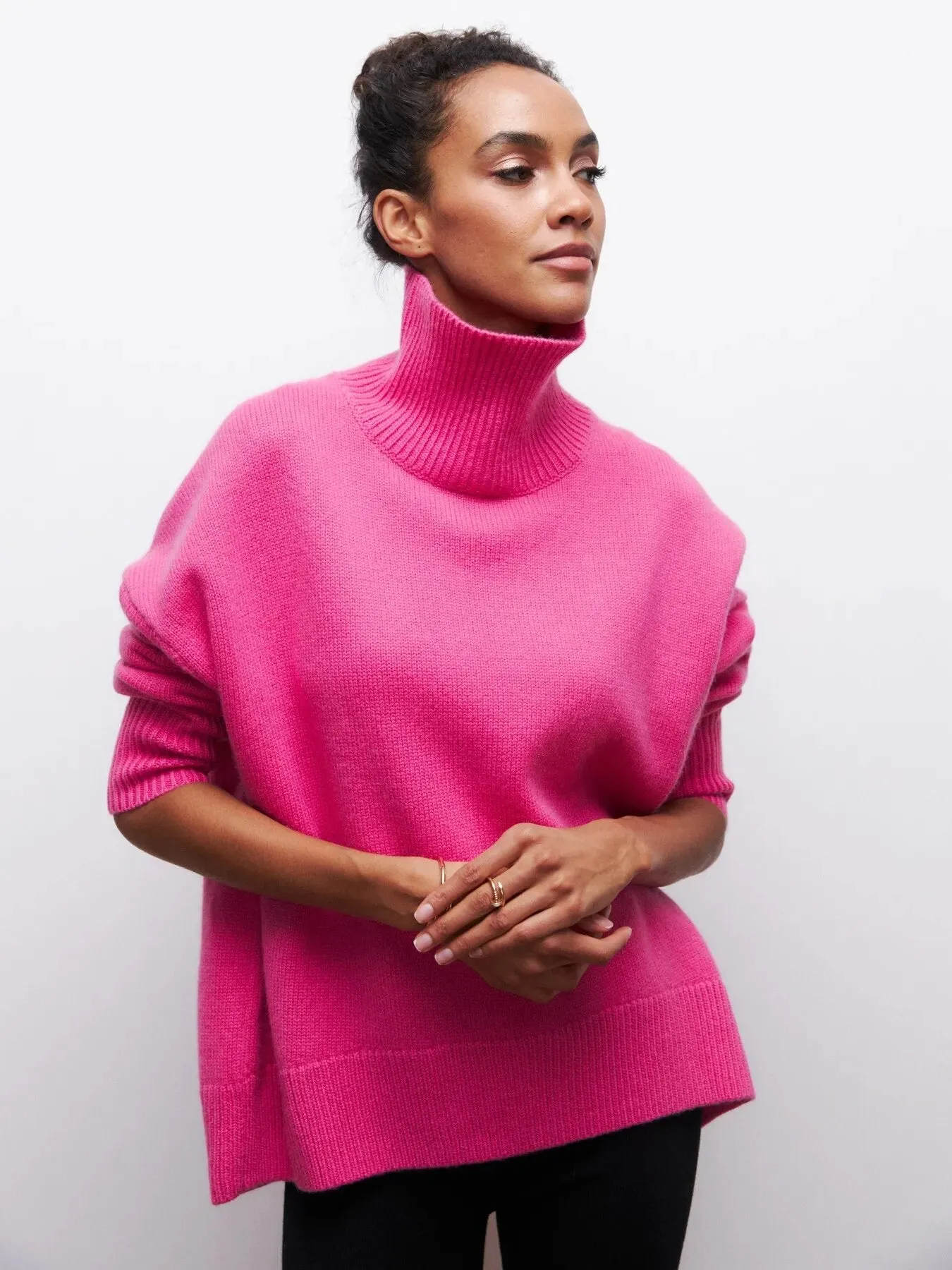 Loose Knitted Sweater For Women Elegant O-Neck Long Sleeve Knitted Pullover Top Warm Thick Jumpers