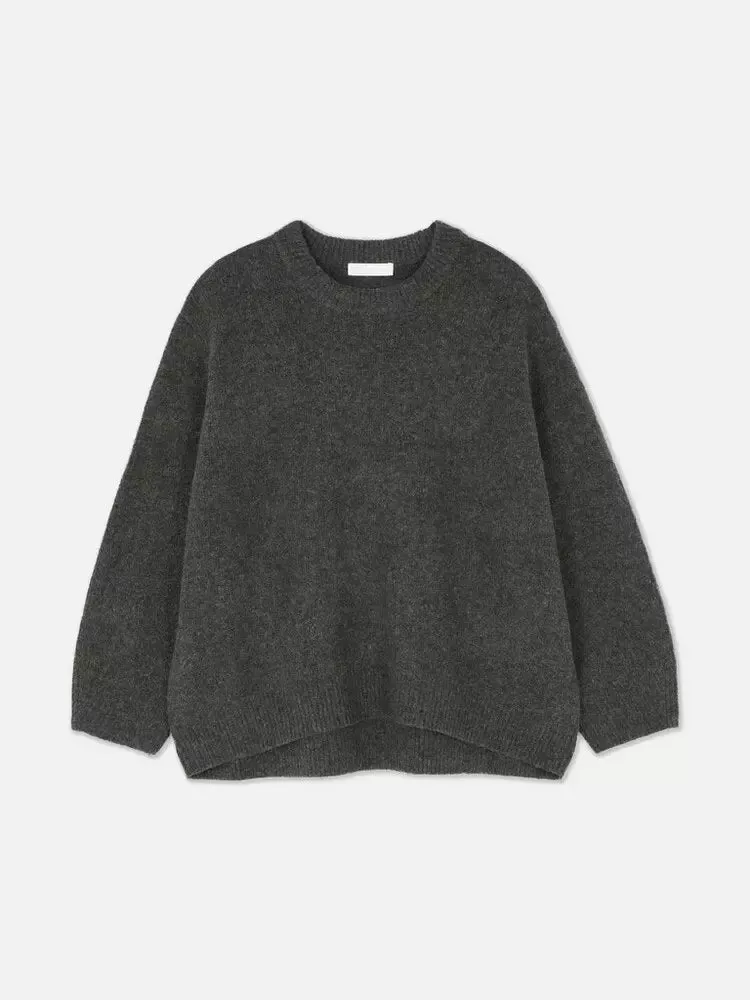 Loose Knitted Sweater For Women Elegant O-Neck Long Sleeve Knitted Pullover Top Warm Thick Jumpers