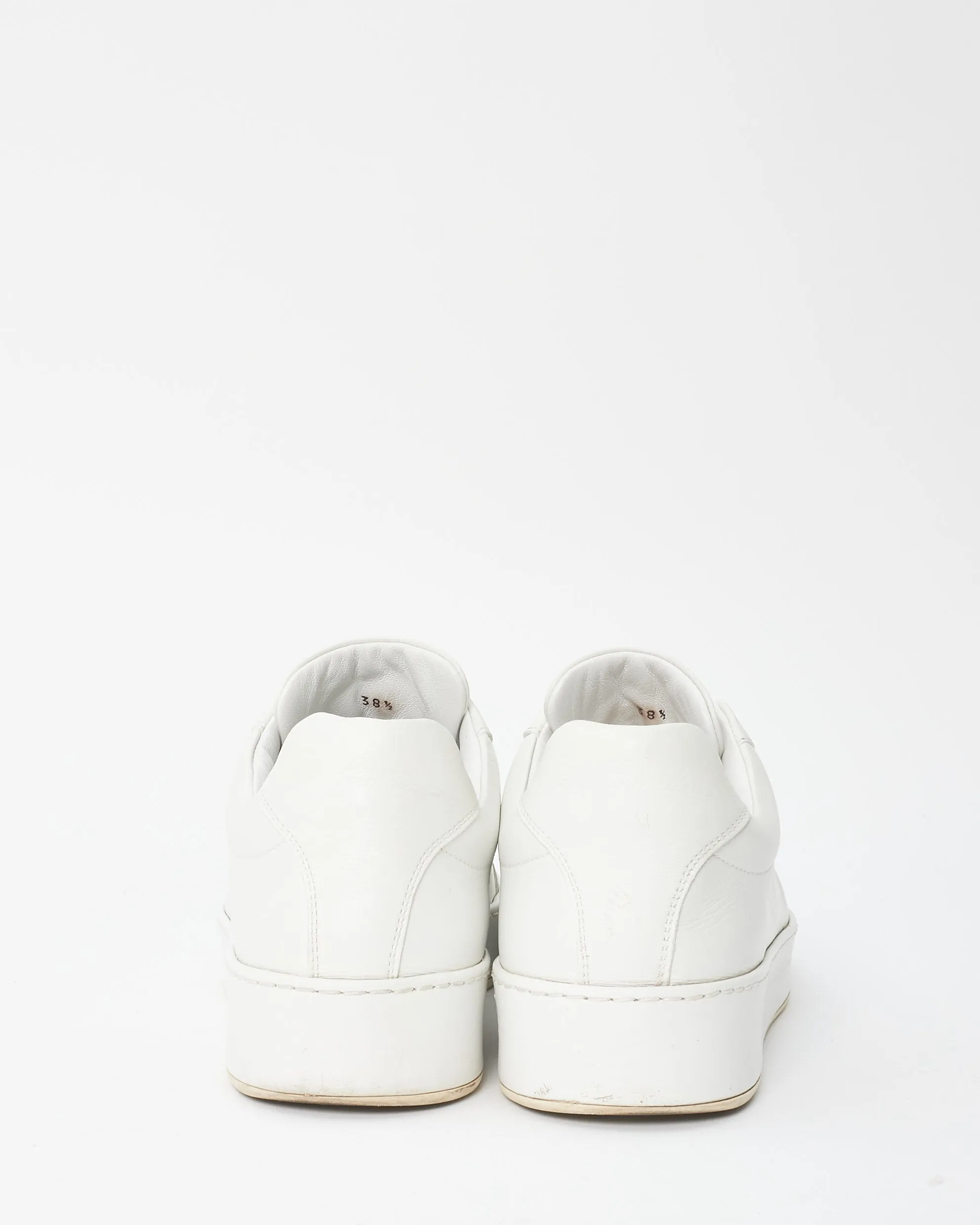 Loro Piana White Leather Sneakers - 38.5
