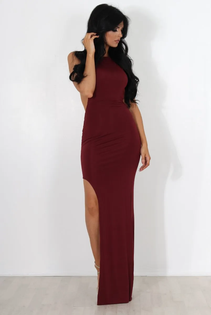 Luana Wine Maxi Dress