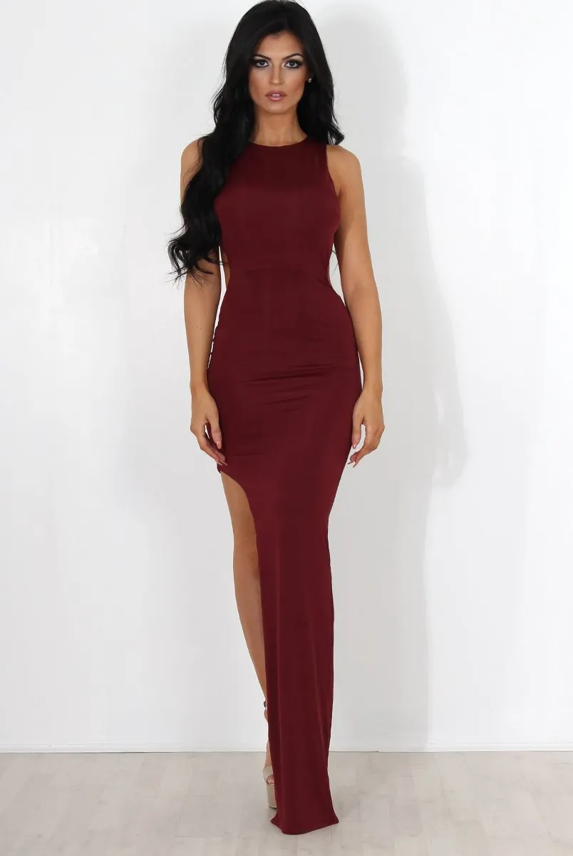 Luana Wine Maxi Dress