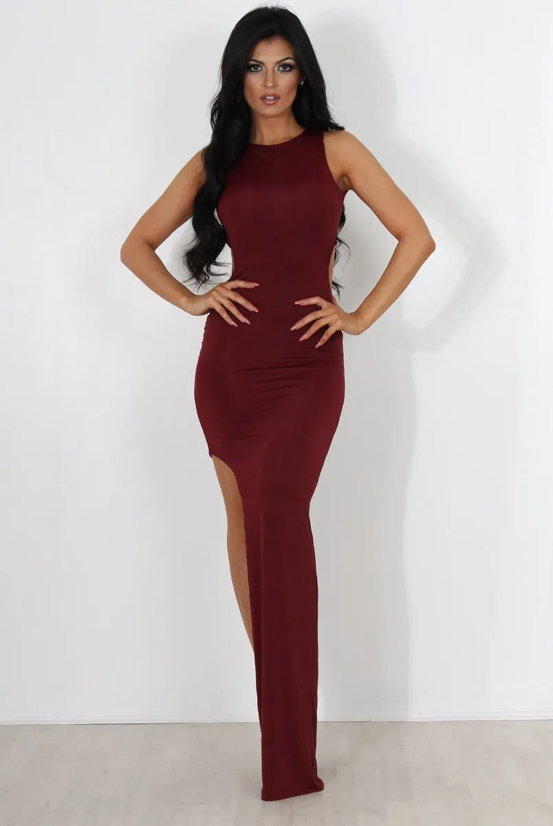Luana Wine Maxi Dress