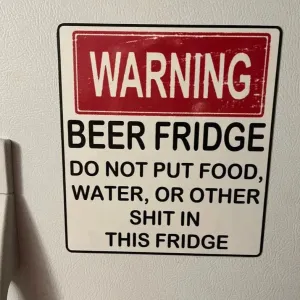 Lustige Vintage-Bierkühlschrank-Aufkleber