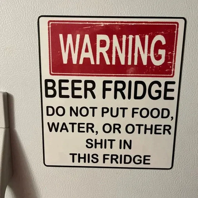 Lustige Vintage-Bierkühlschrank-Aufkleber