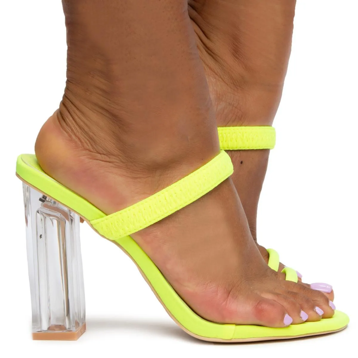 Macaroon Clear Heels