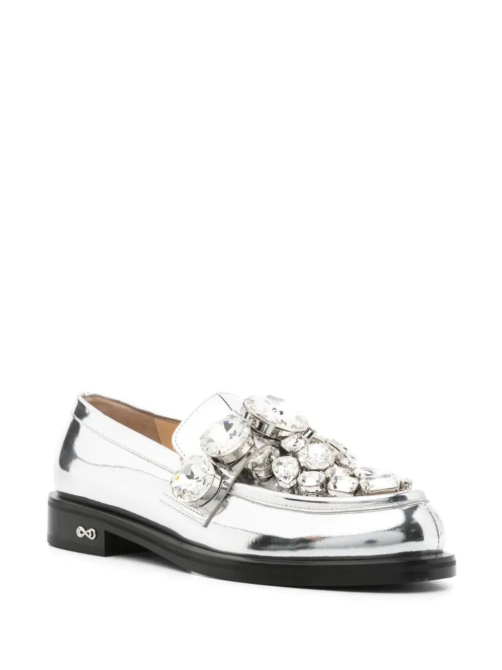 MACH & MACH crystal-embellished loafers