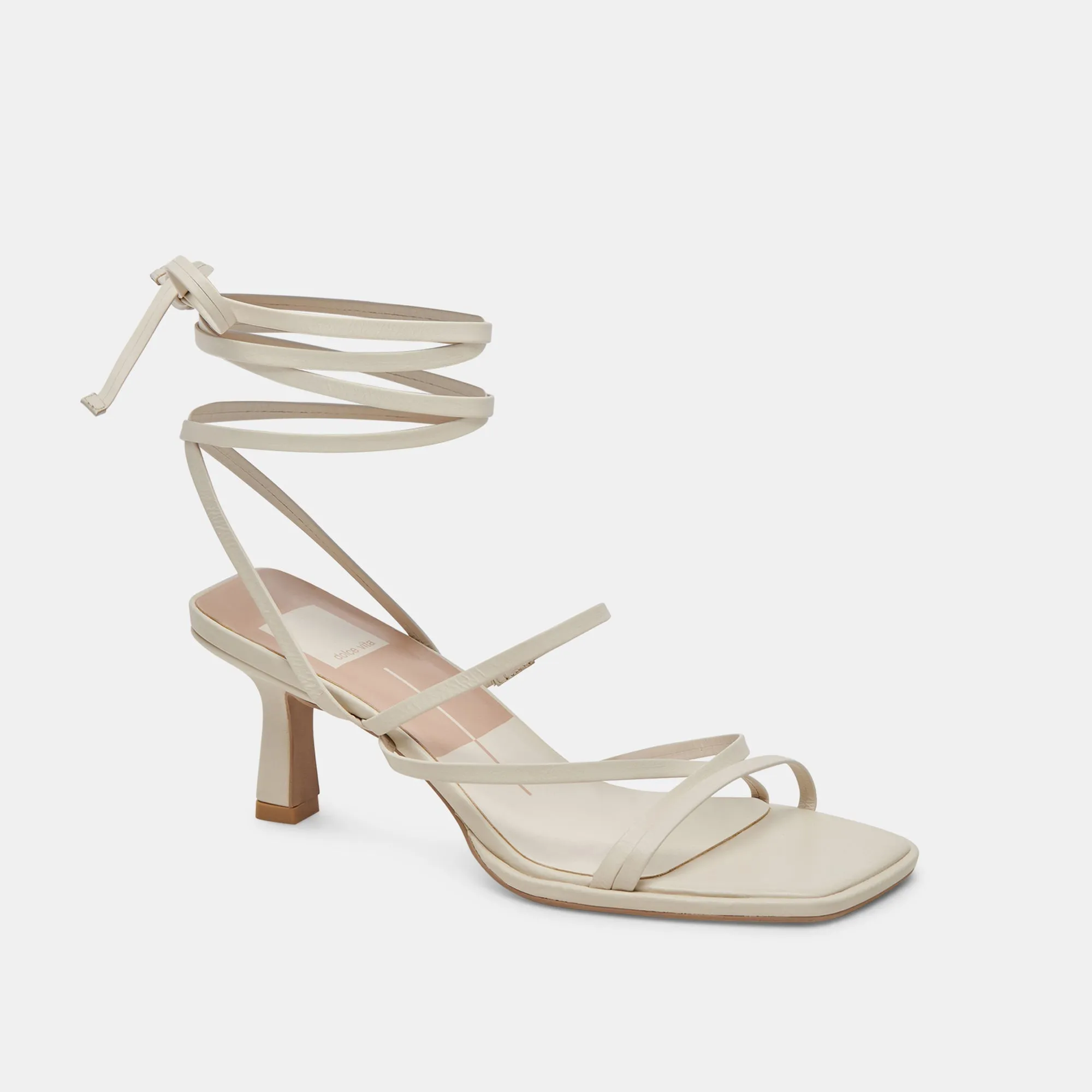 MALABO HEELS IVORY LEATHER - re:vita