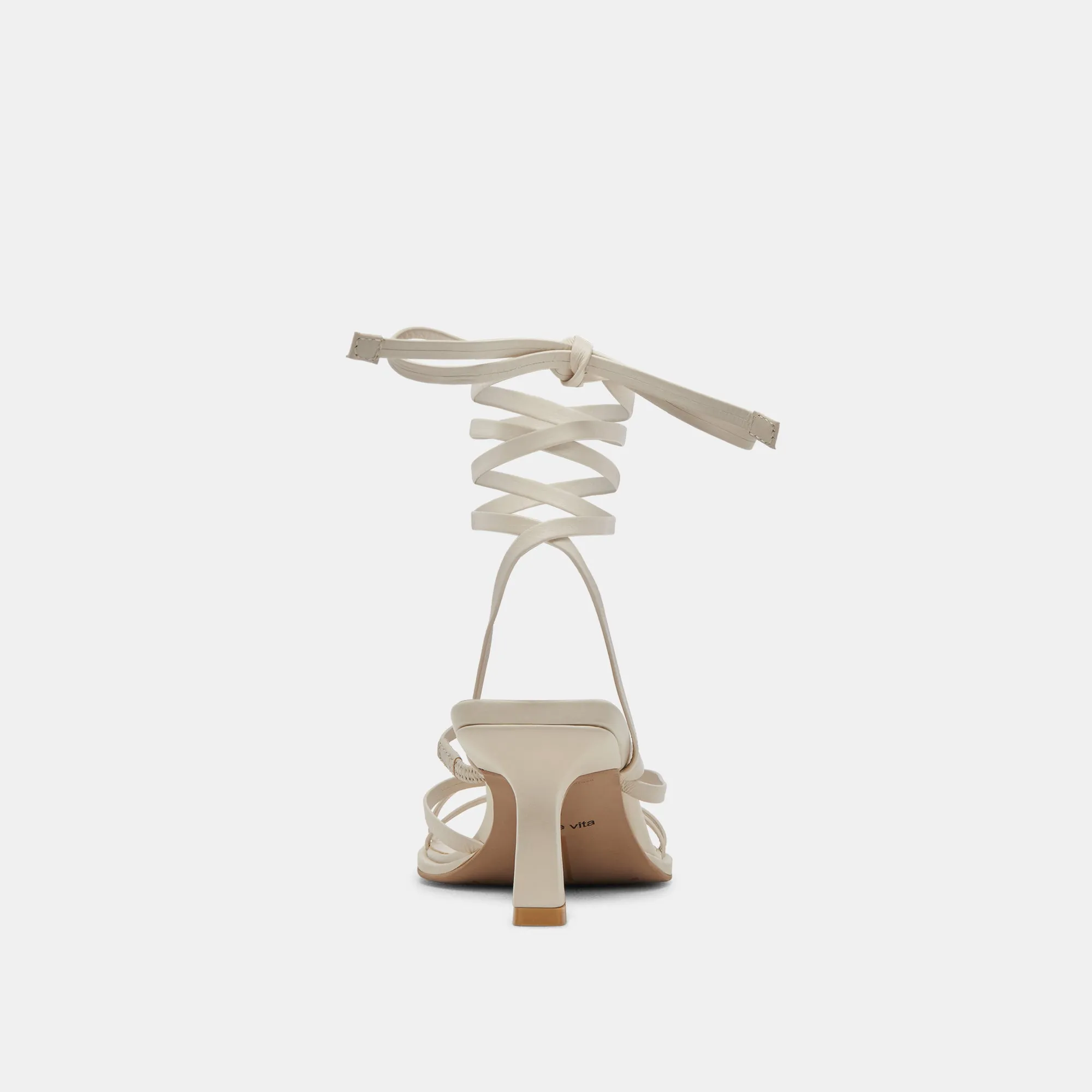 MALABO HEELS IVORY LEATHER - re:vita