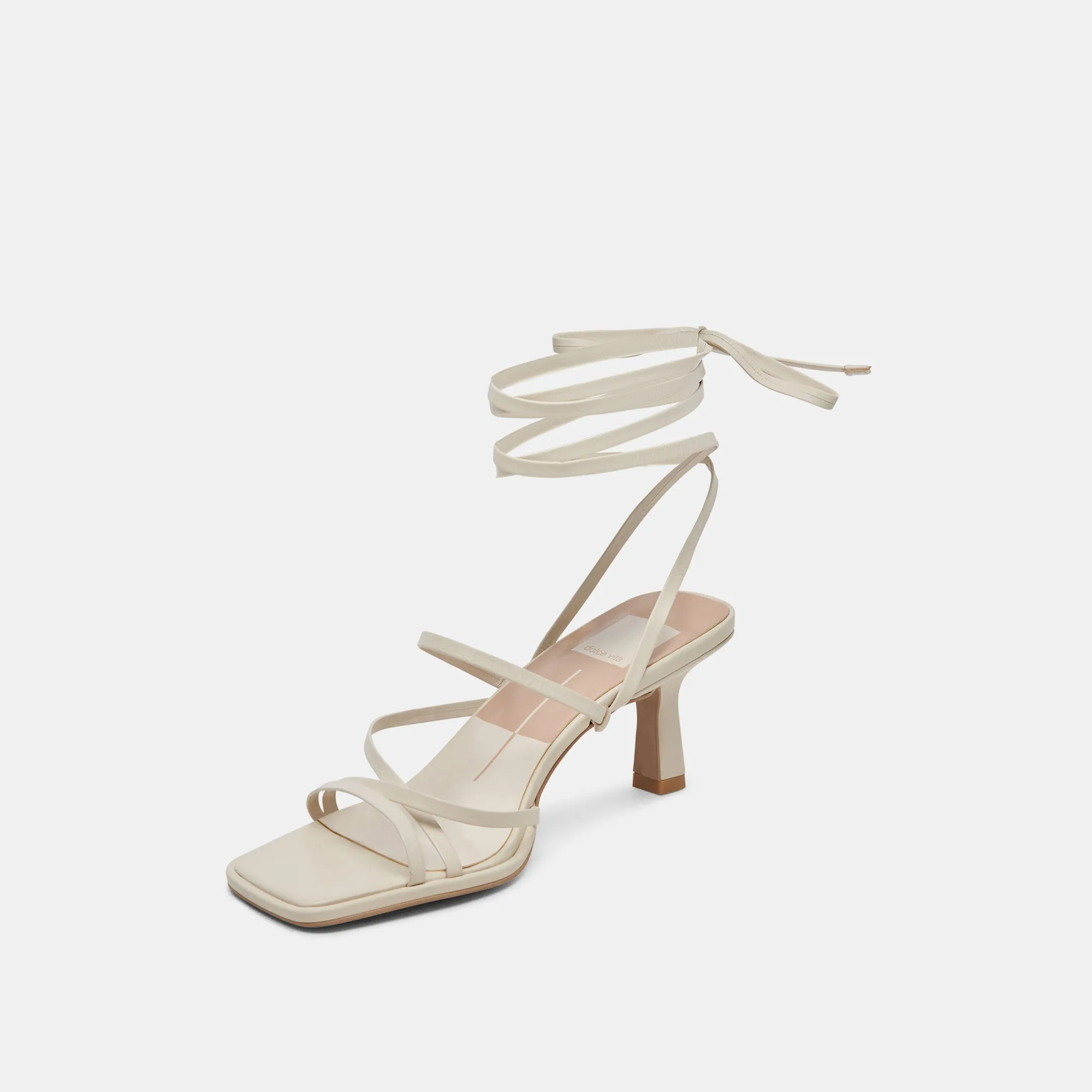 MALABO HEELS IVORY LEATHER - re:vita