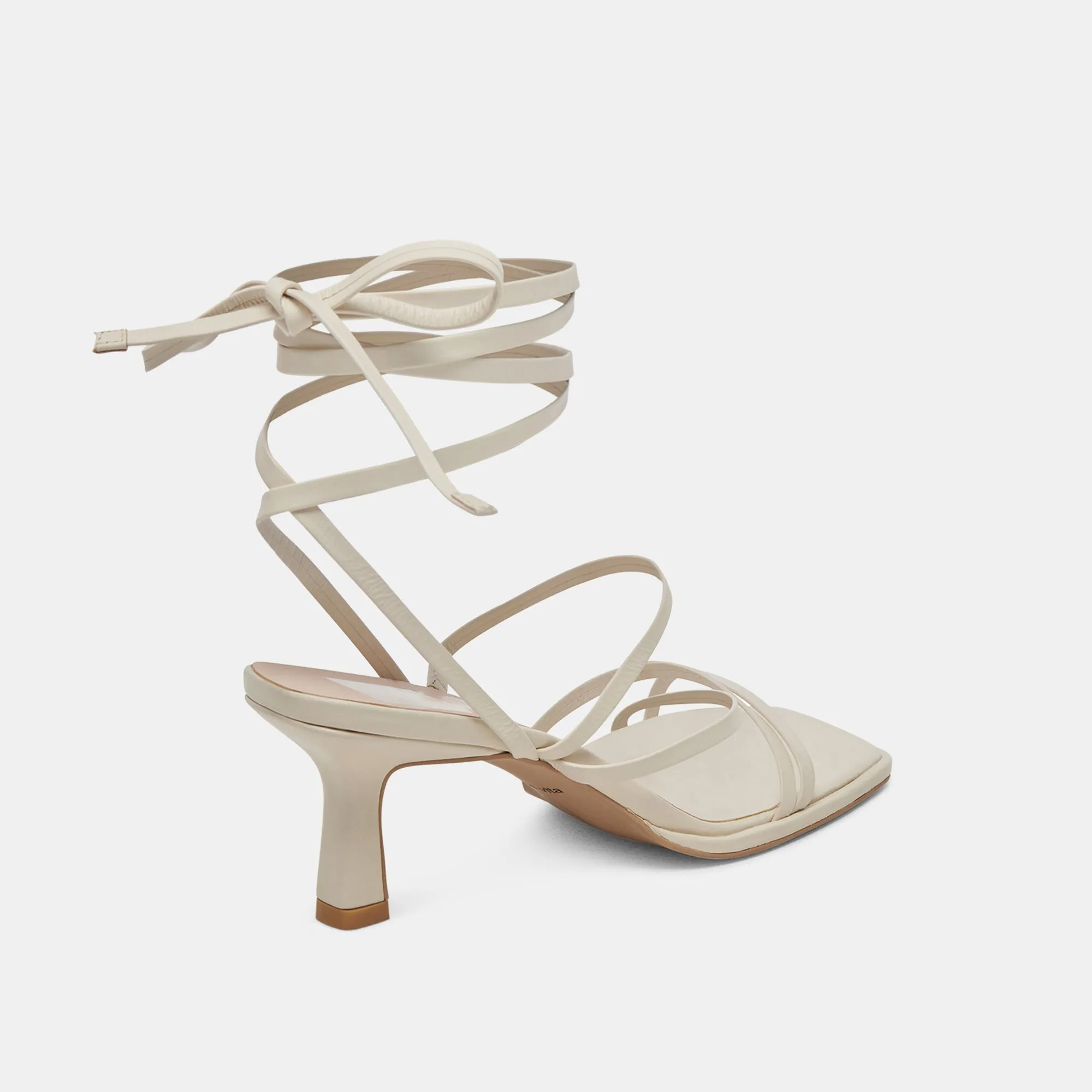 MALABO HEELS IVORY LEATHER - re:vita