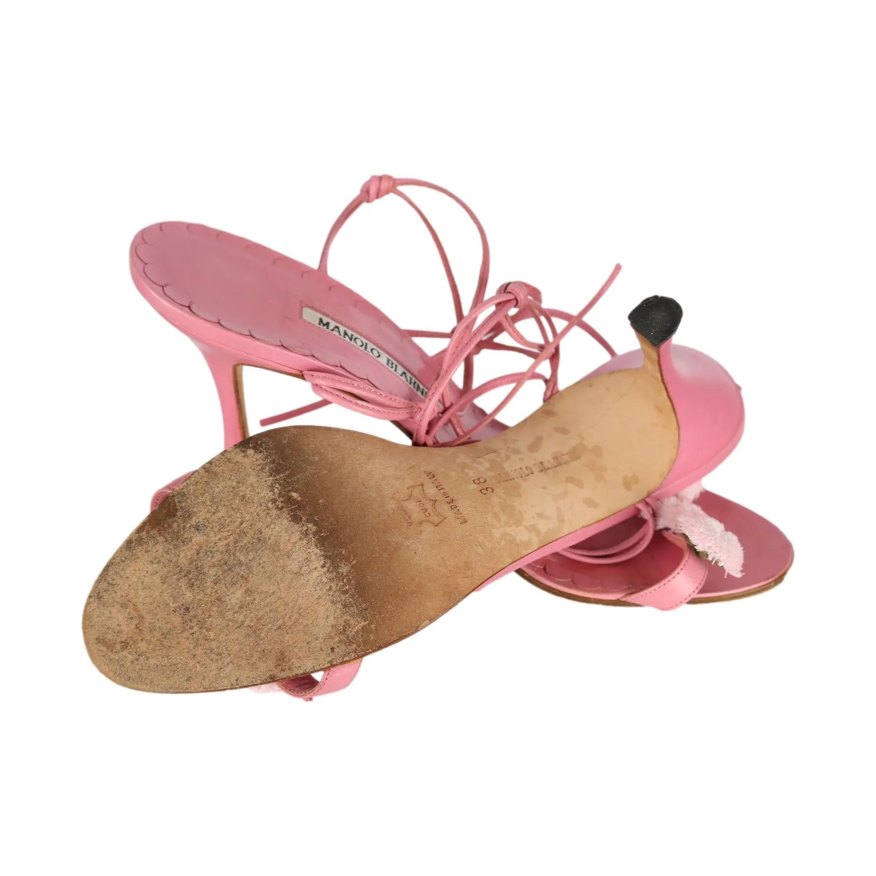 Manolo Blahnik Pink Strap Heels