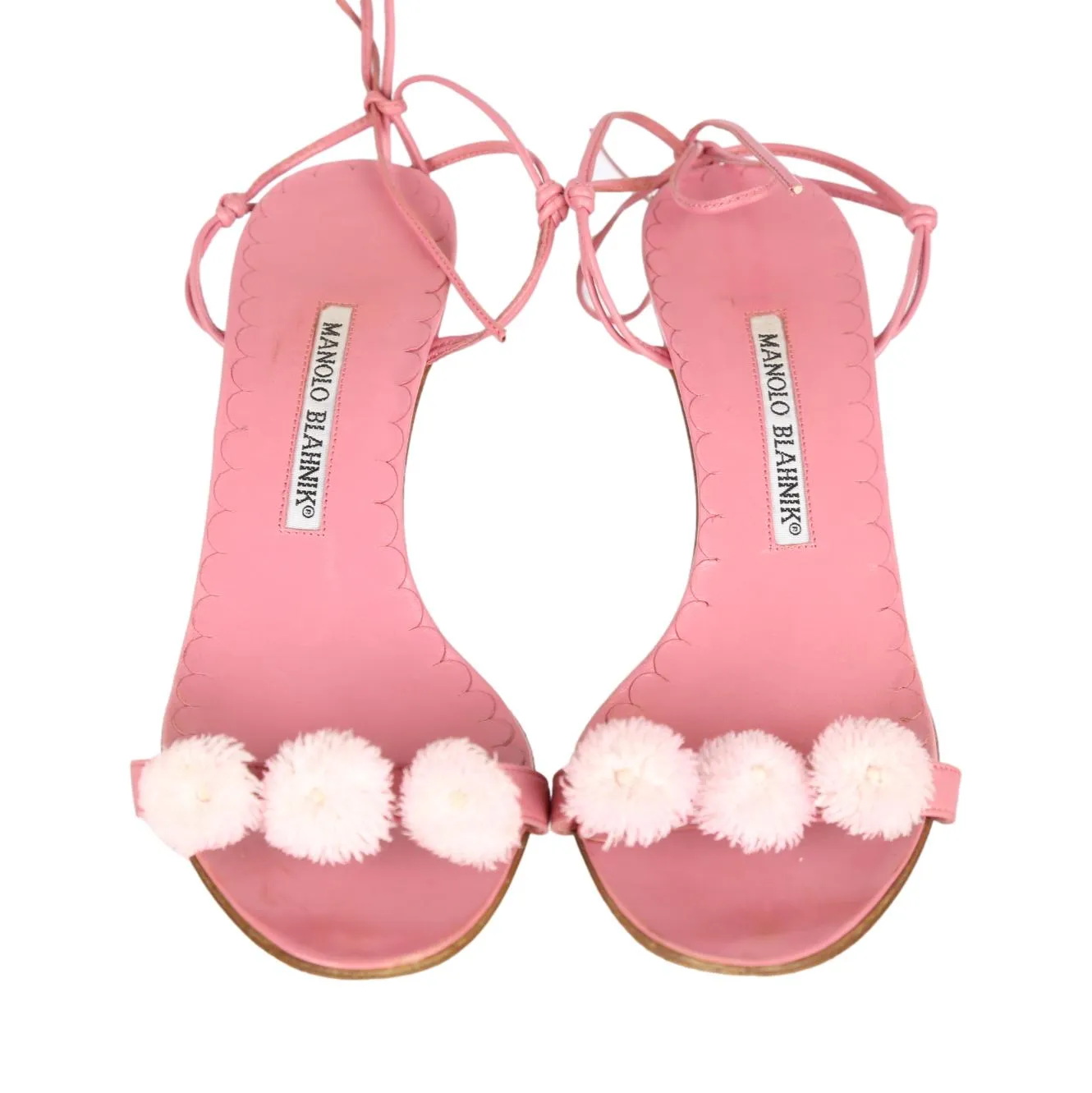 Manolo Blahnik Pink Strap Heels