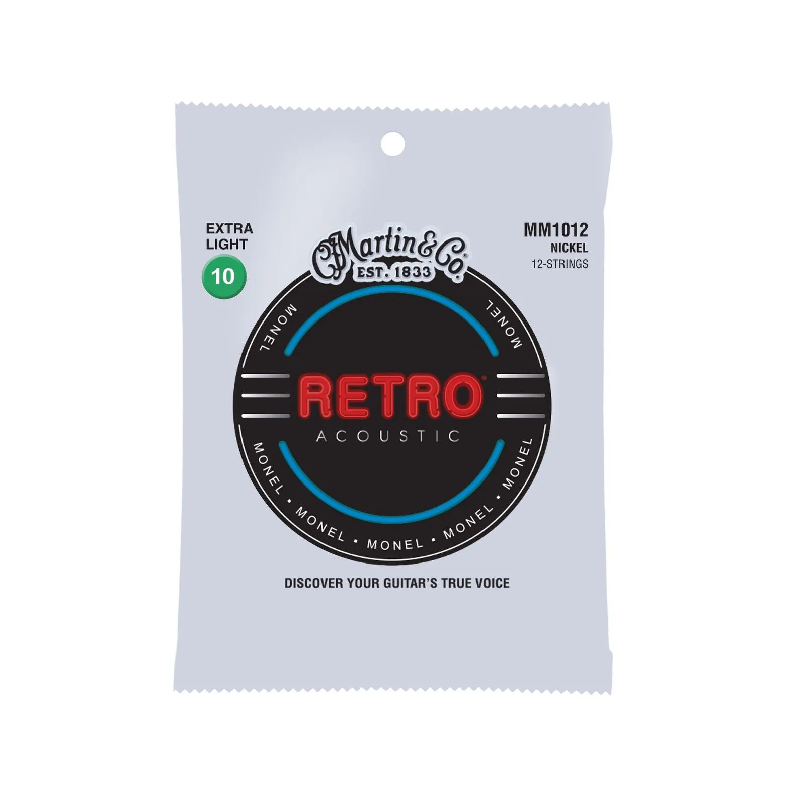 MARTIN MM1012 RETRO® ACOUSTIC GUITAR STRINGS EXTRA LIGHT 12-STRING