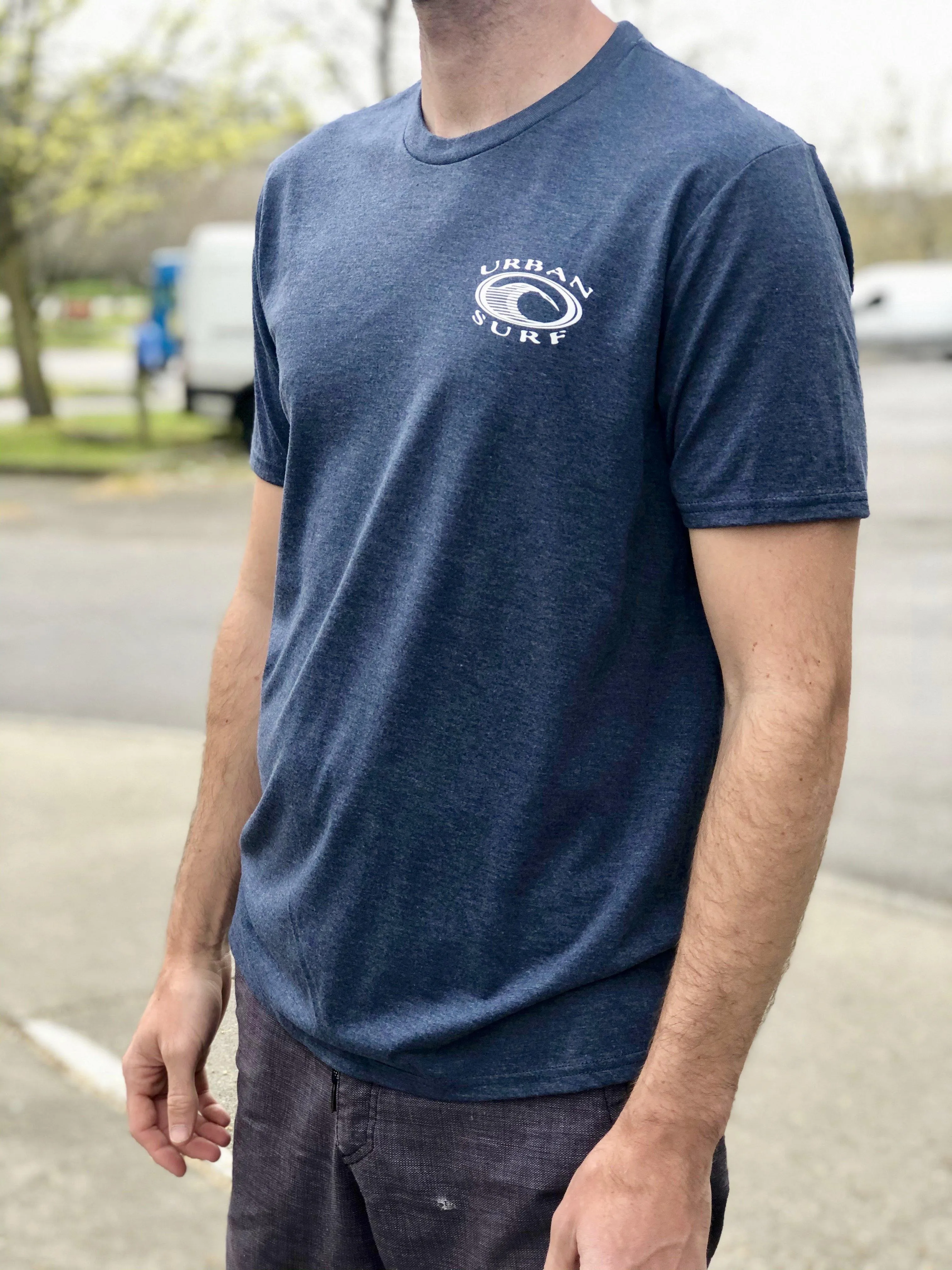 Men & Women'S Retro Logo Tee - Navy Frost