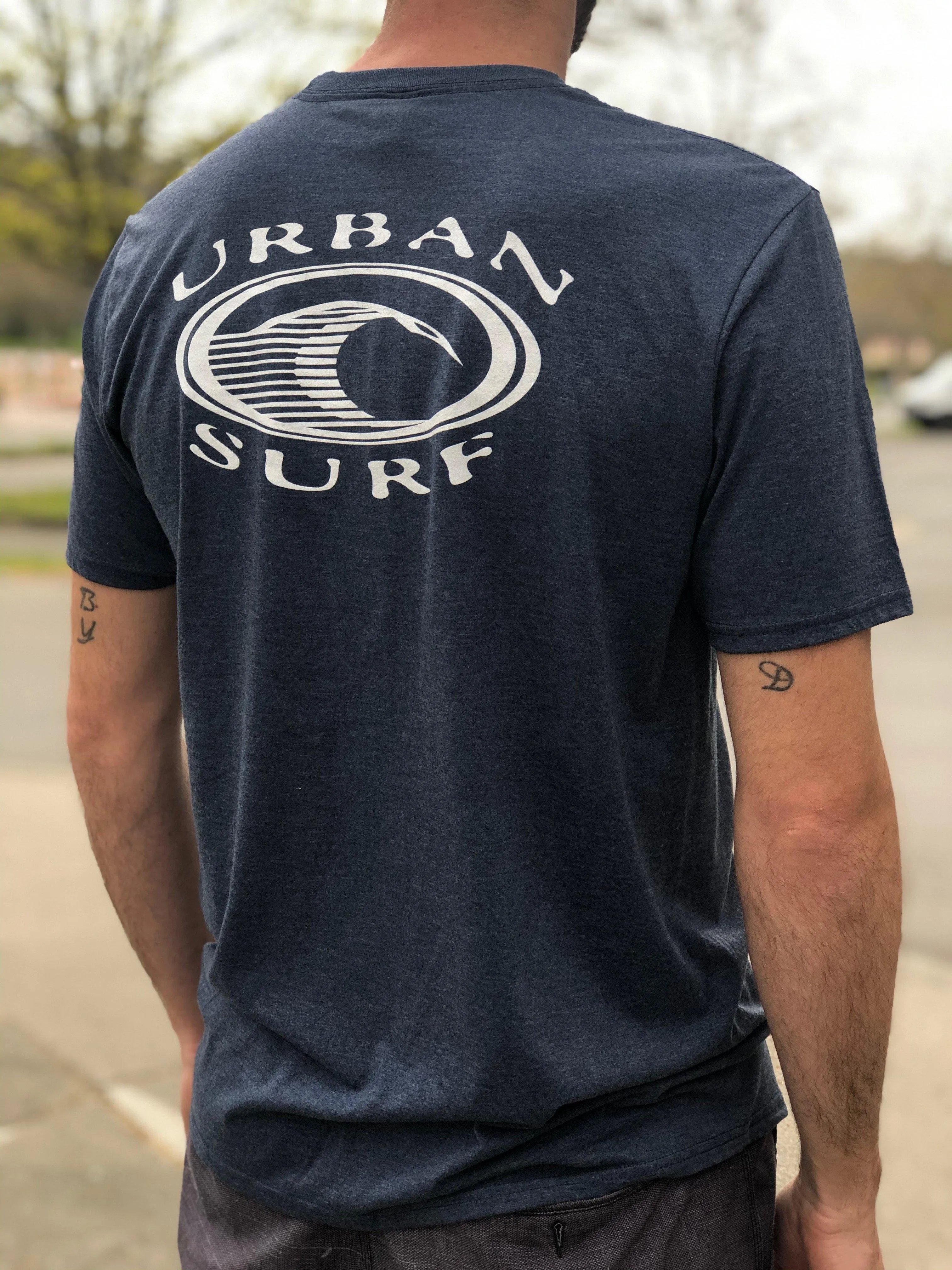 Men & Women'S Retro Logo Tee - Navy Frost