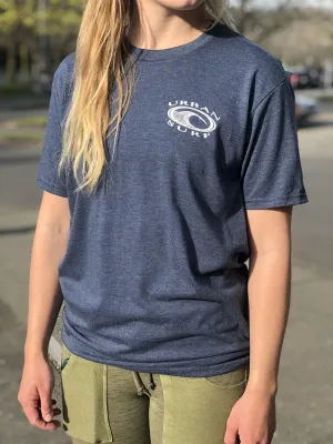 Men & Women'S Retro Logo Tee - Navy Frost