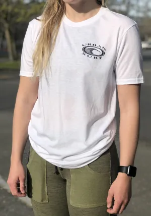 Men & Women'S Retro Logo Tee - White