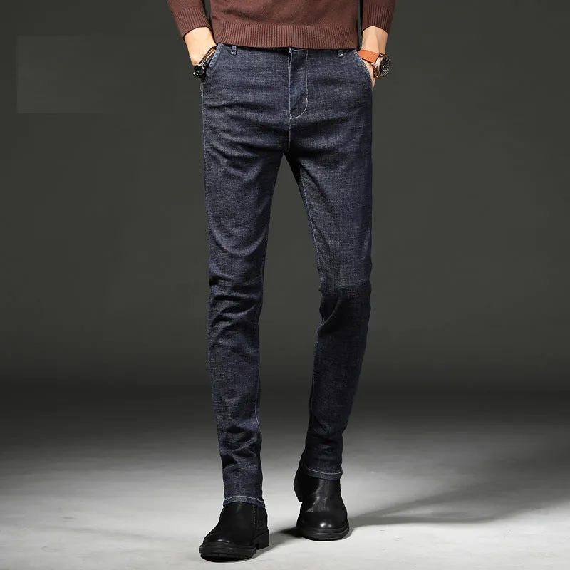 Men's Jeans Mid Waisted Jeans Casual Skinny Pencil Pants