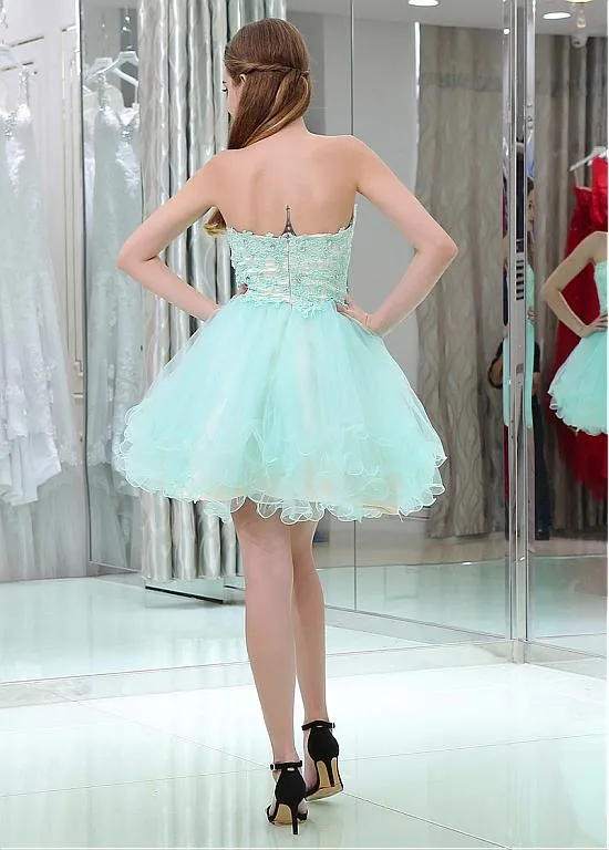Mint Homecoming Dresses With Beaded