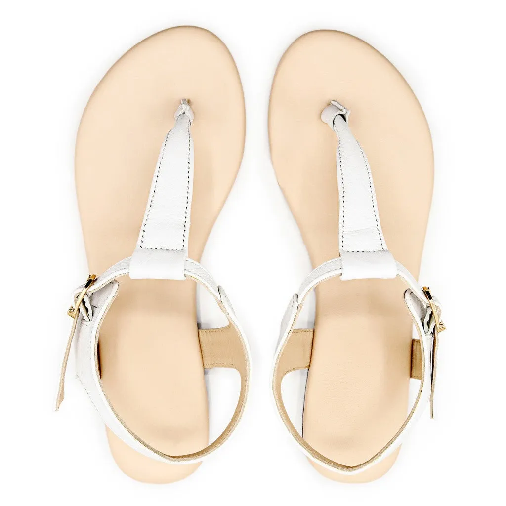 Monza 103 - White - Leather Sandals