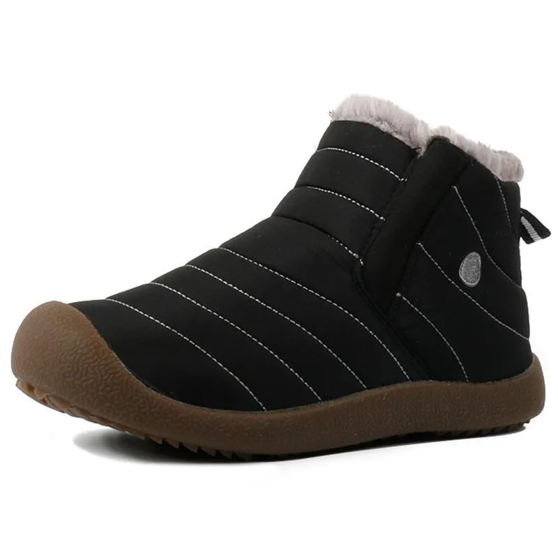 Mostelo®-Men's Winter Warm Push Ankle High Wedge Waterproof Rubber Hiking Snow Boots