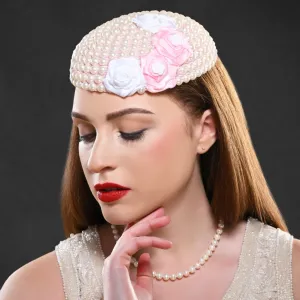 NA19652-Cream Wedding Fascinator