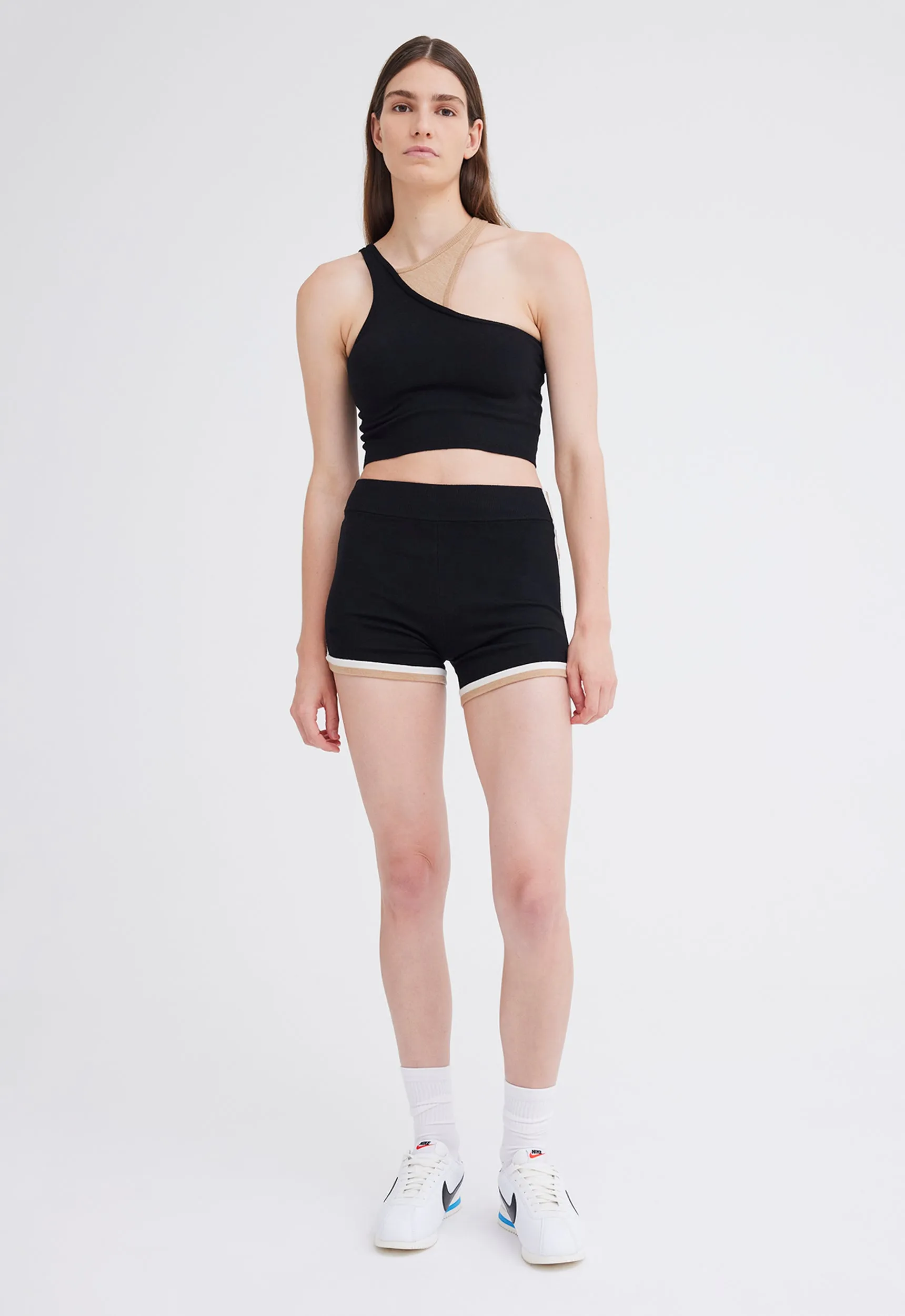 NAGNATA Retro Tank - Black/ Sandstone