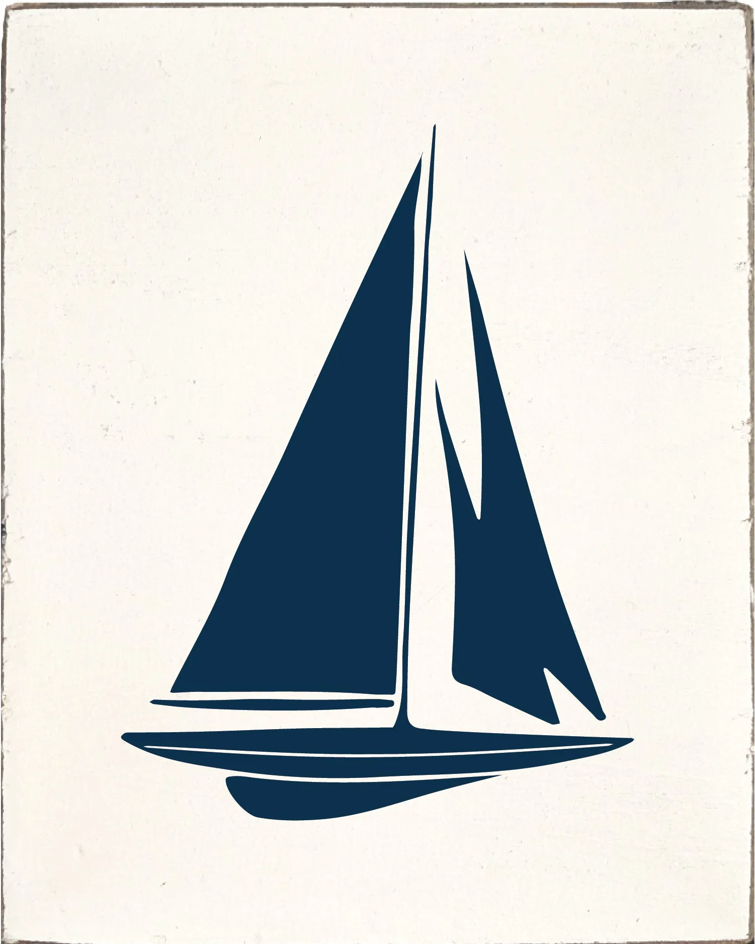 Navy Symbols Decorative Wooden Block
