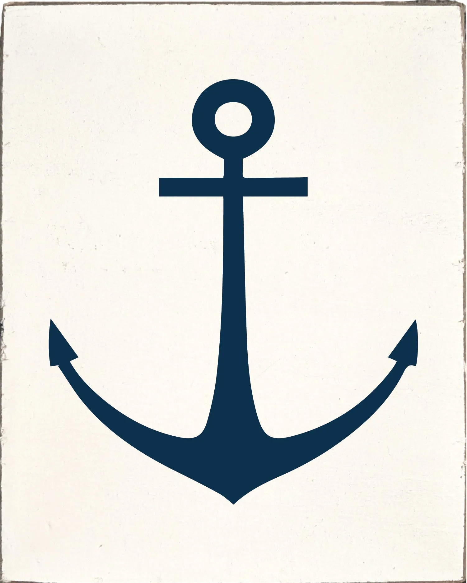 Navy Symbols Decorative Wooden Block