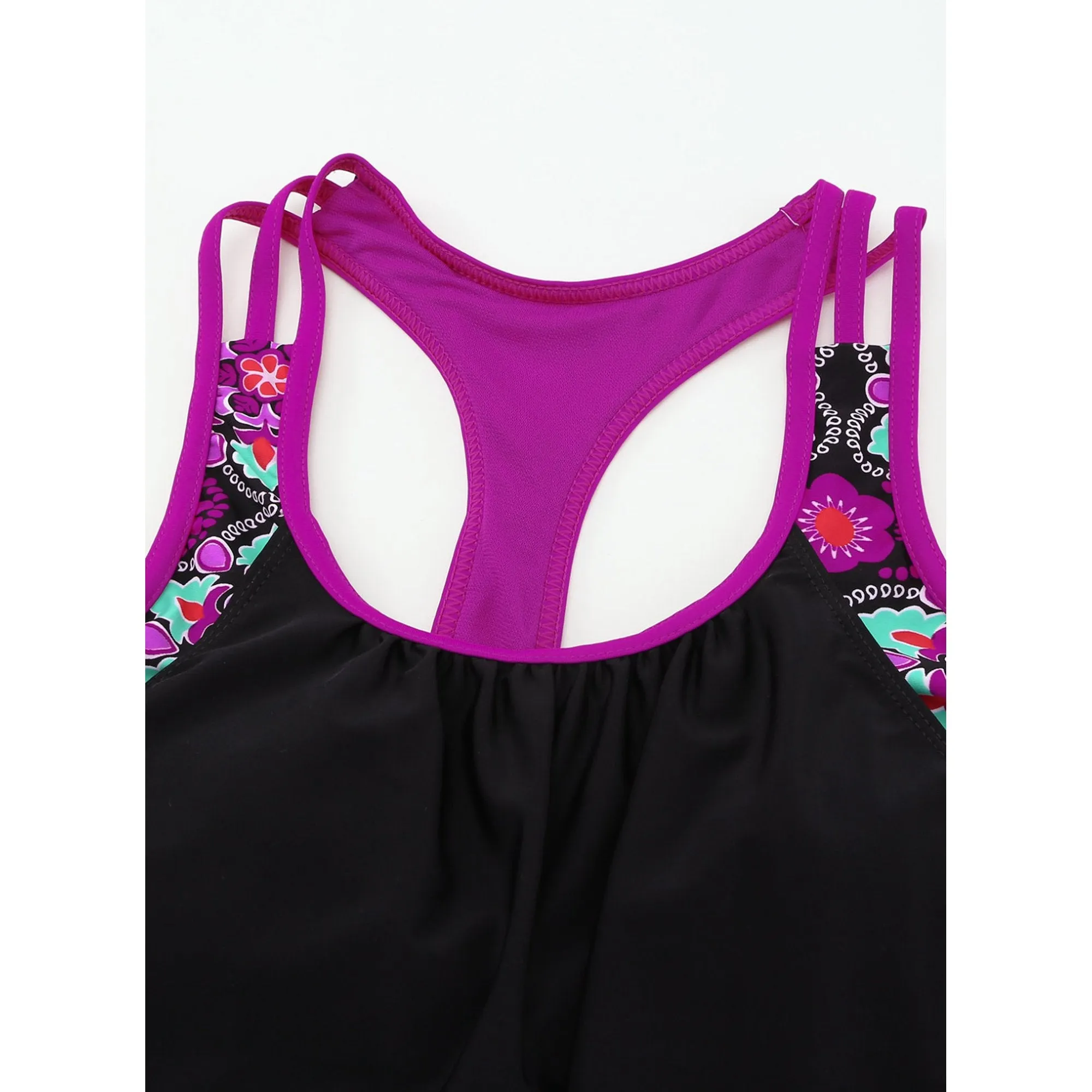 NEW Hexplore Summer Tankini Bathing Suits for Womens Swimsuits Two Piece Swimsuits for Women Plus Size Swimwear Swimsuit with Floral Print, Sz M