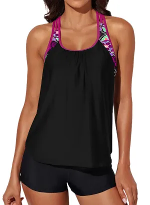 NEW Hexplore Summer Tankini Bathing Suits for Womens Swimsuits Two Piece Swimsuits for Women Plus Size Swimwear Swimsuit with Floral Print, Sz M