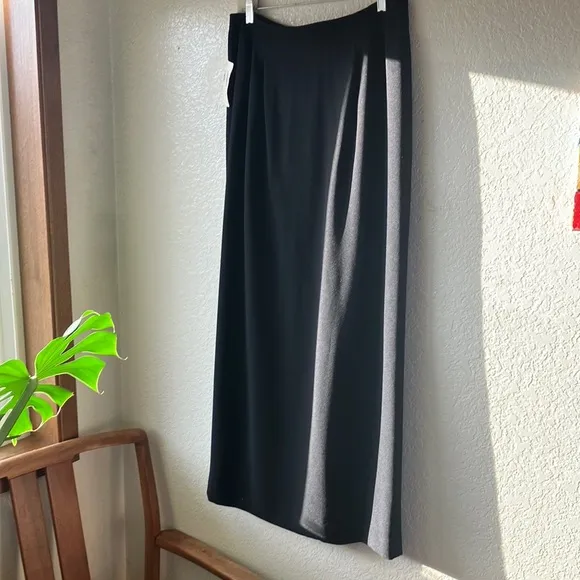 Nordstrom Preview Collection Y2K Black Lined Maxi Skirt women's 14