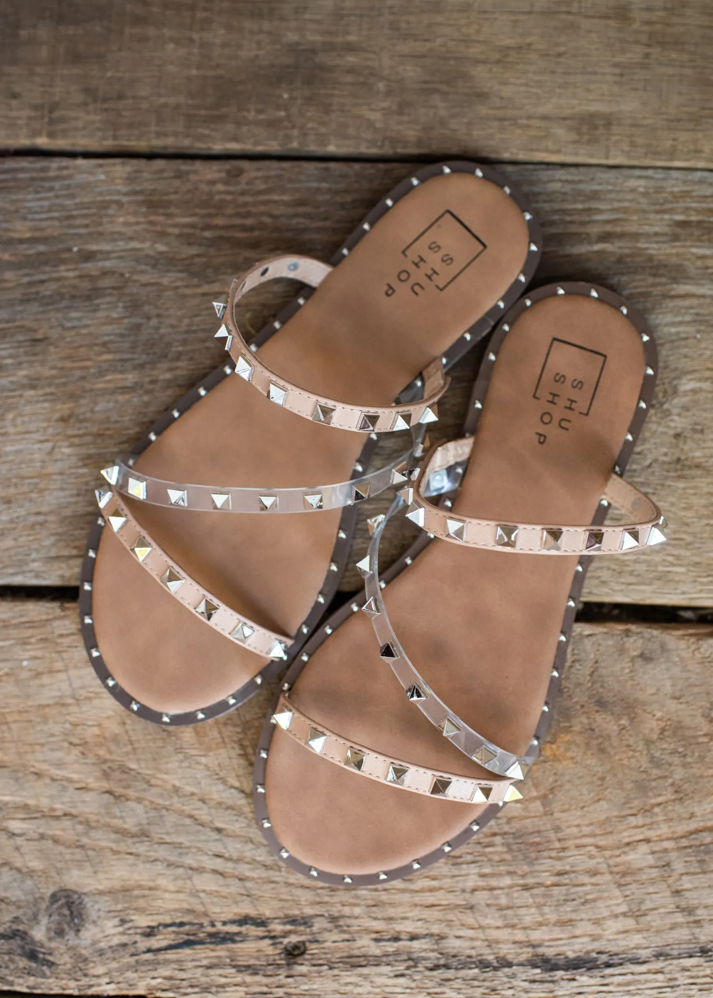Nude Angle Strap Sandal
