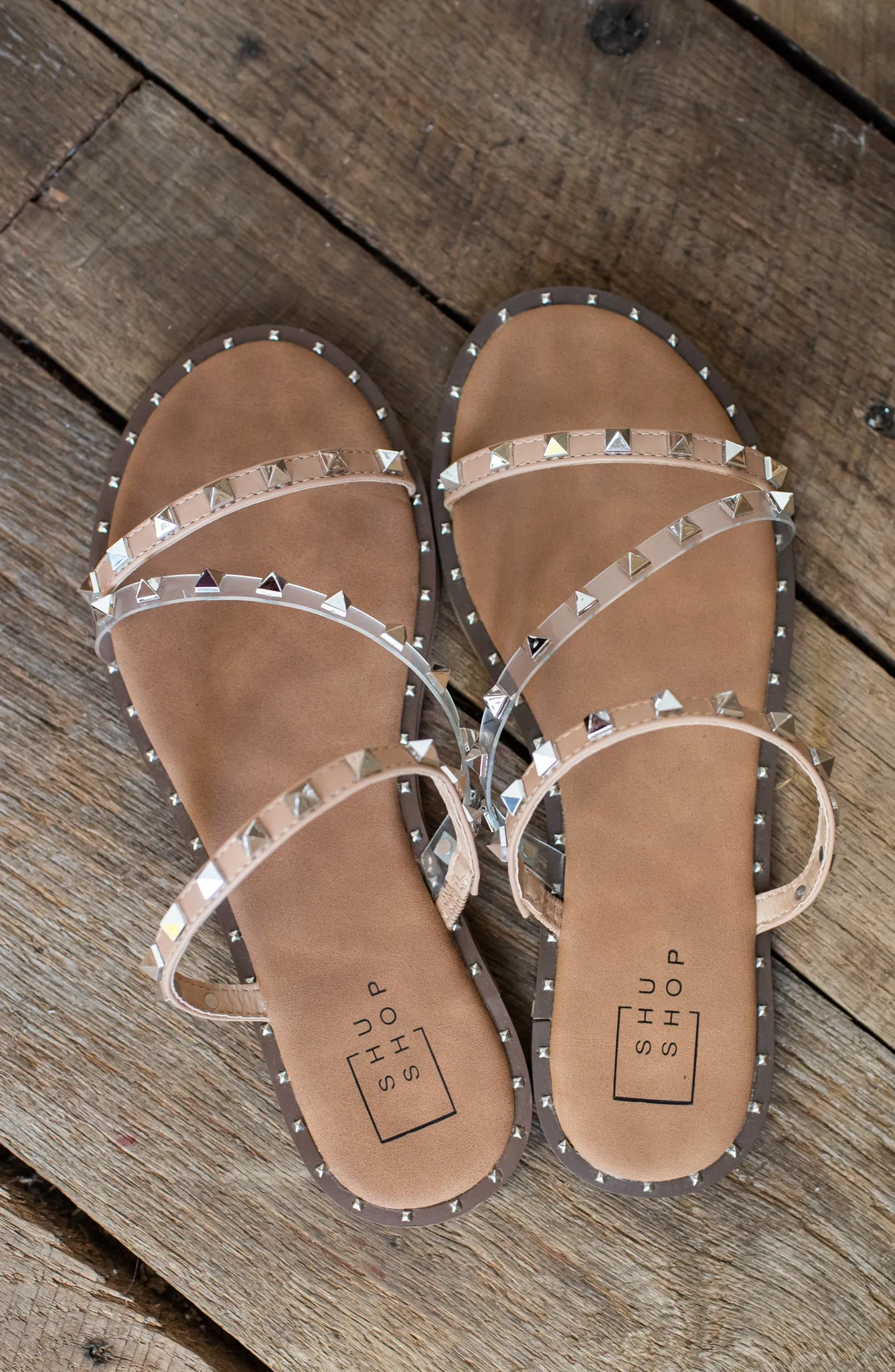 Nude Angle Strap Sandal