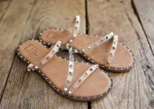 Nude Angle Strap Sandal