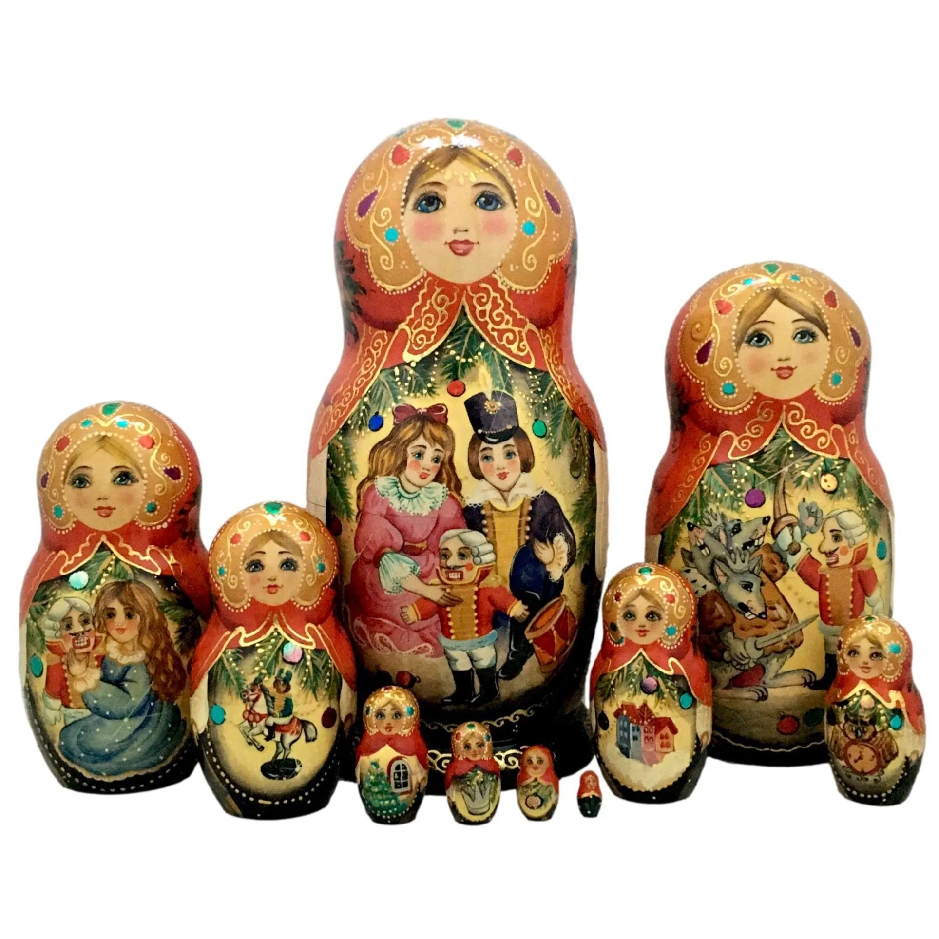 Nutcracker Russian Matryoshka 10 Pieces Set