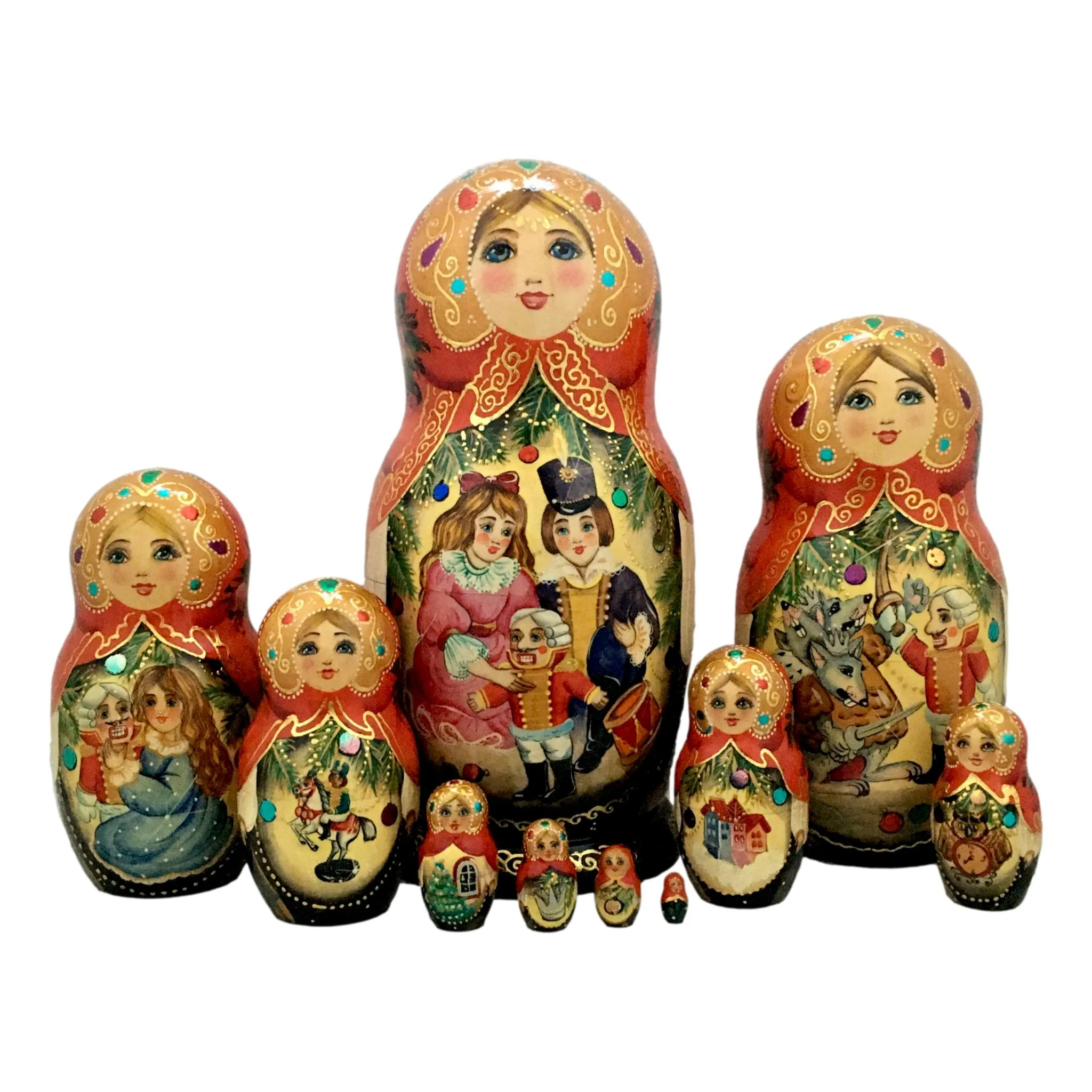Nutcracker Russian Matryoshka 10 Pieces Set