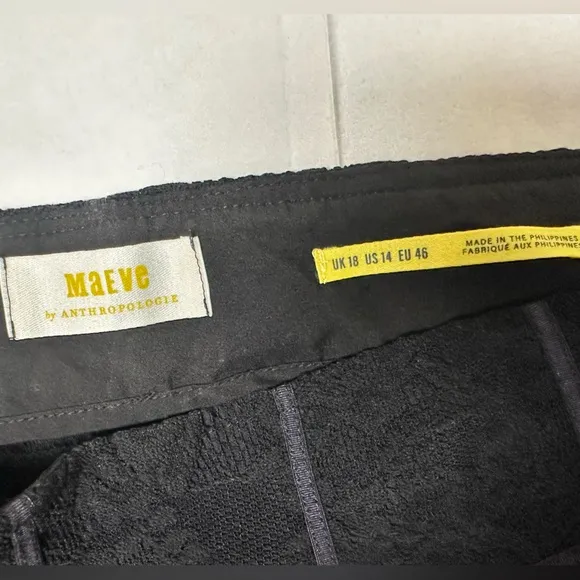 NWT; Anthropologie Maeve  Corseted Micro Shorts Elegant Black Women's Shorts🍒