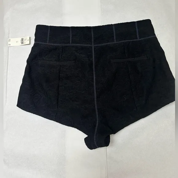 NWT; Anthropologie Maeve  Corseted Micro Shorts Elegant Black Women's Shorts🍒