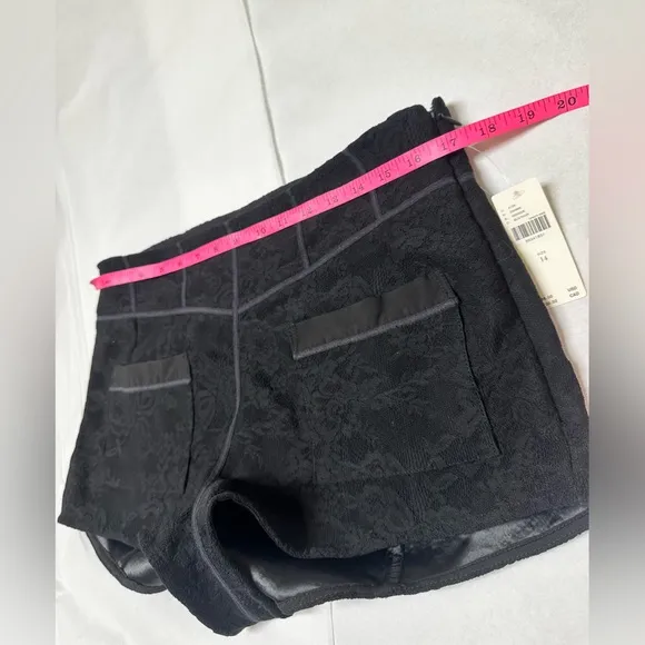 NWT; Anthropologie Maeve  Corseted Micro Shorts Elegant Black Women's Shorts🍒