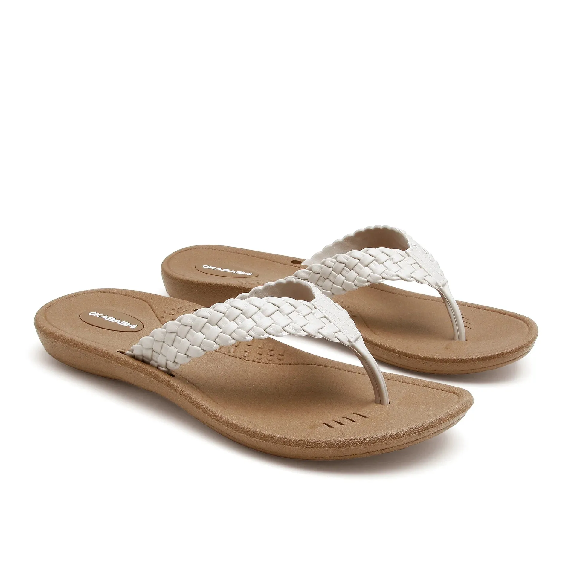 Okabashi Baha Thongs- Toffee/ Vanilla