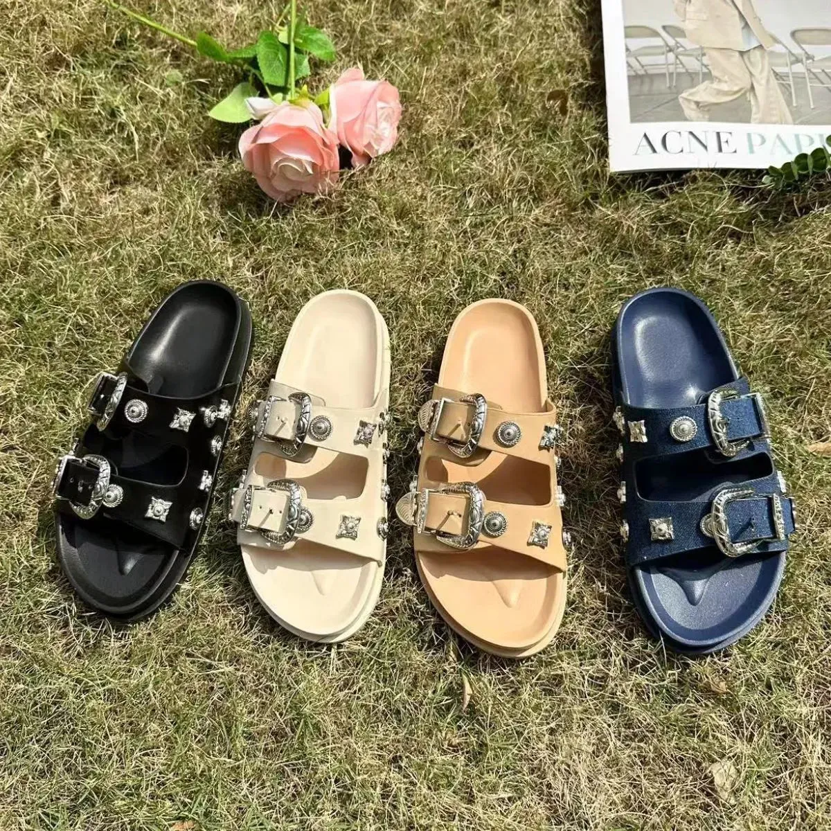 Open Toe Flats Sandals