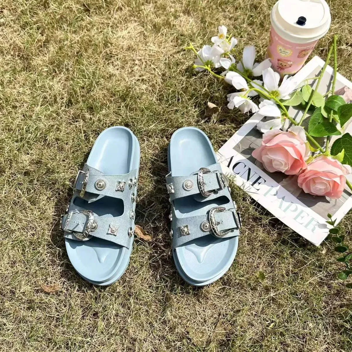 Open Toe Flats Sandals