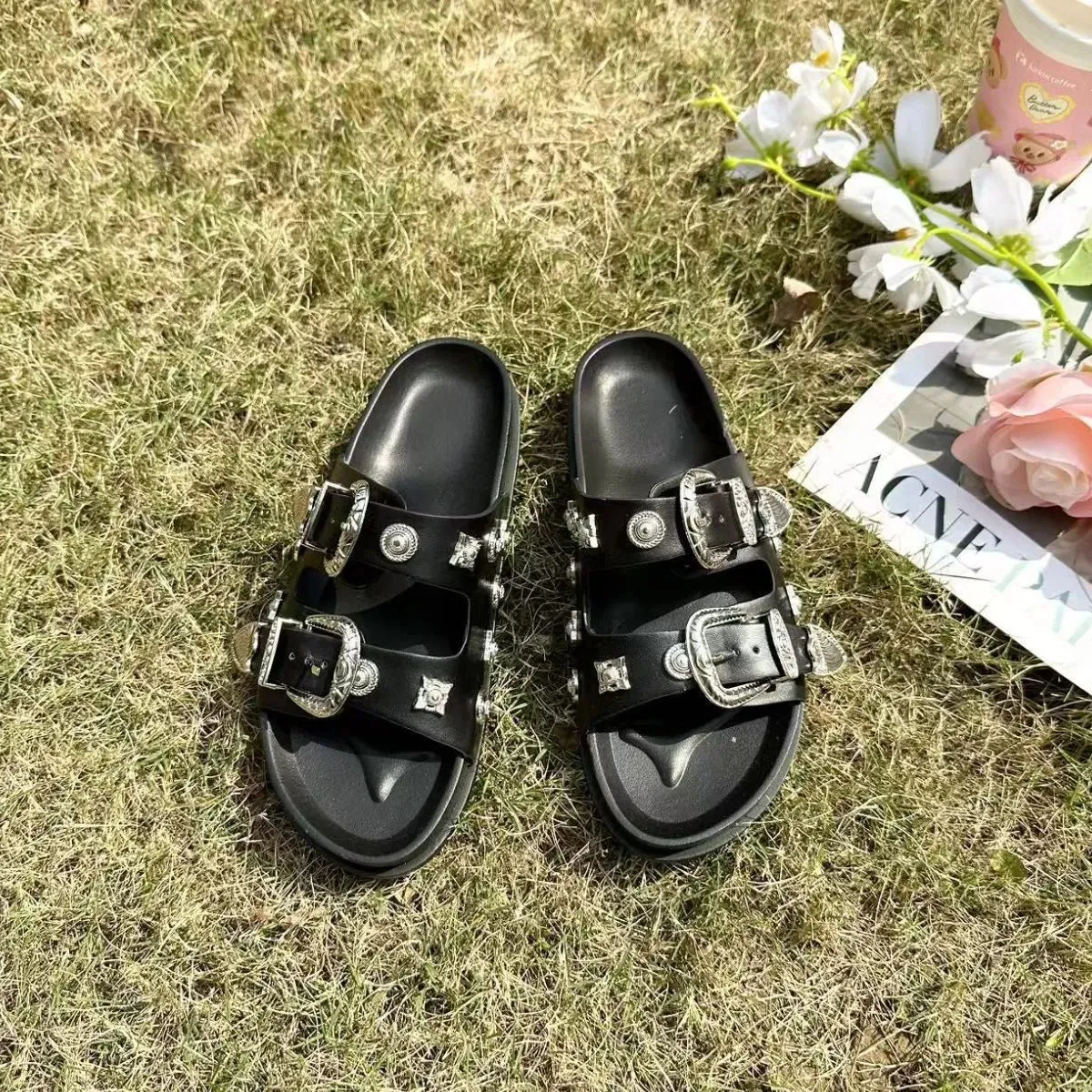Open Toe Flats Sandals
