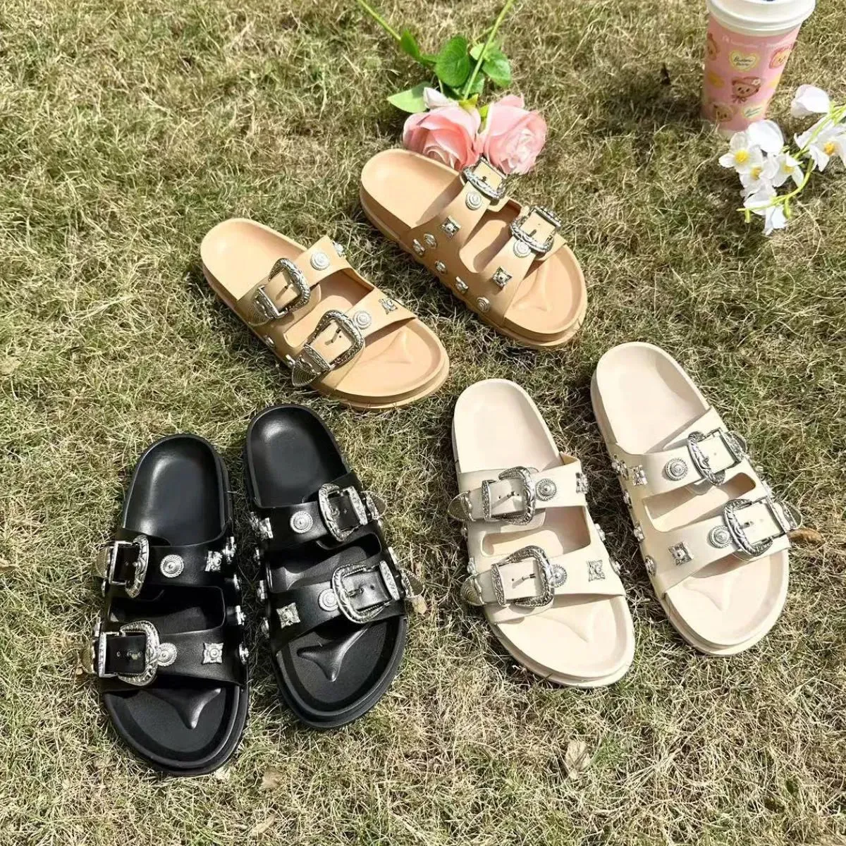 Open Toe Flats Sandals