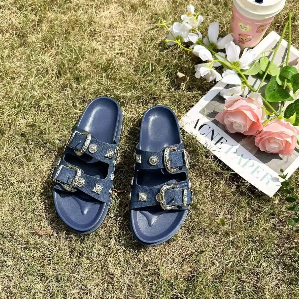 Open Toe Flats Sandals