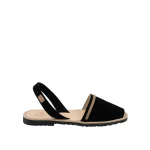 Open Toe Leather Menorcan Sandal With Sling Back - Madona 1056R 2H Brillante