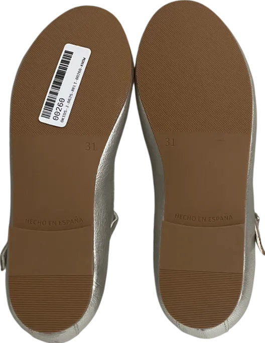 Papouelli Metallic Leather Avery Mary Janes UK 12.5 EU 31 👼